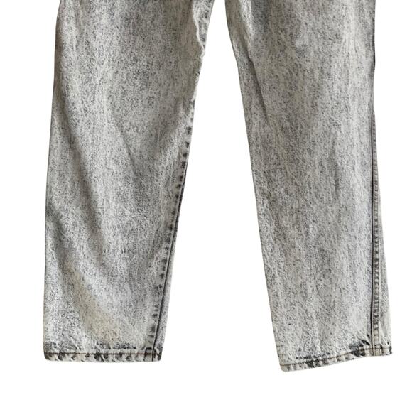 Vintage 80s Gitano Black Acid Washed Straight Leg Grunger Denim Jeans Size 38x30 - Picture 15 of 16